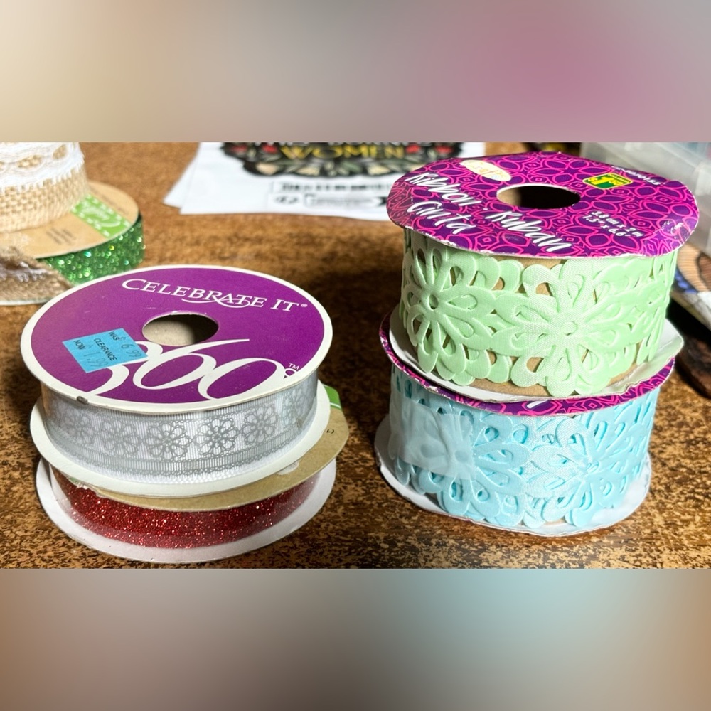(3 for $20)7 piece craft ribbon bundle